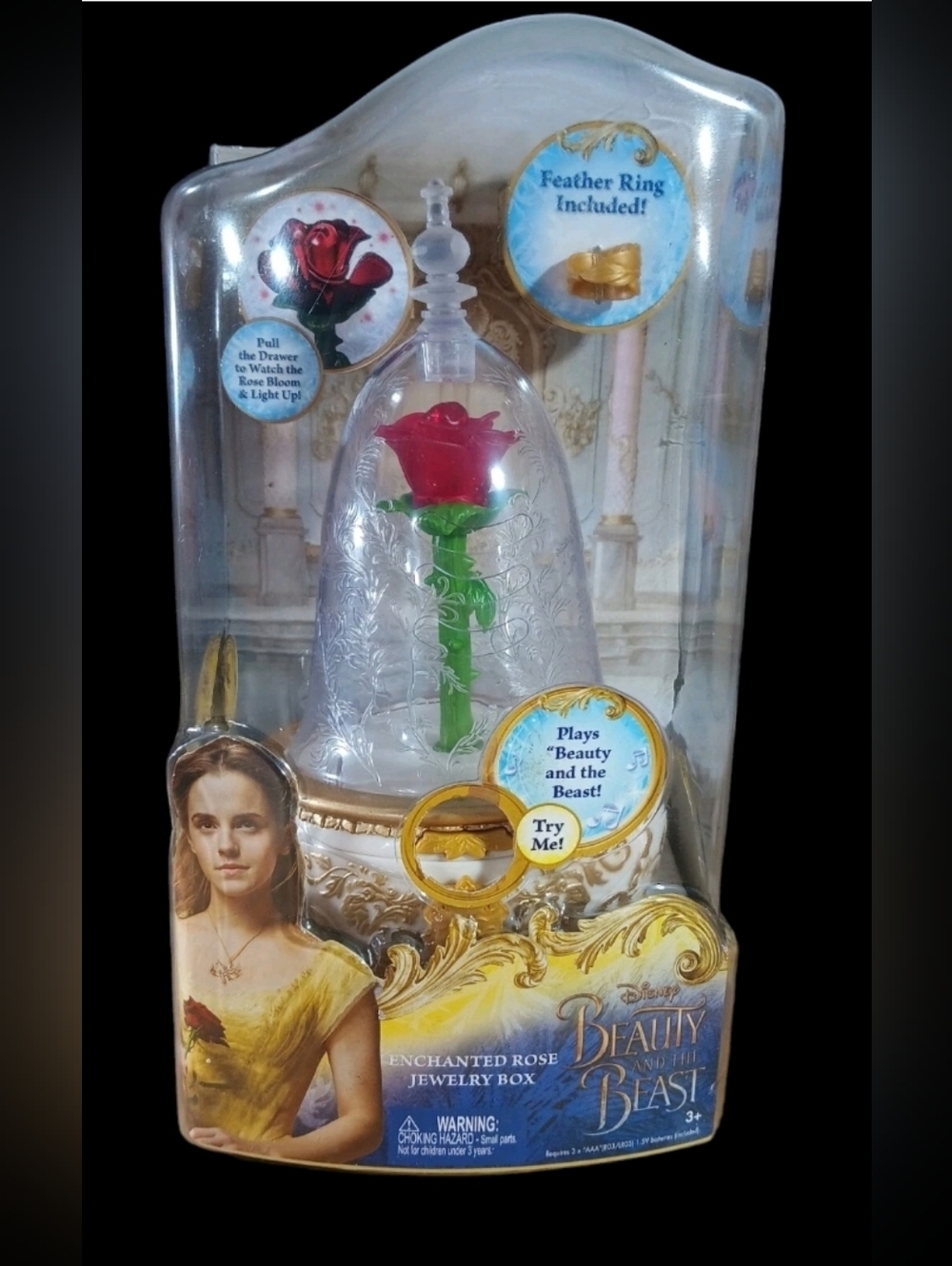 Disney* Beauty and the Beast Enchanted Rose Jewelry Box, That Lights Up & Sings